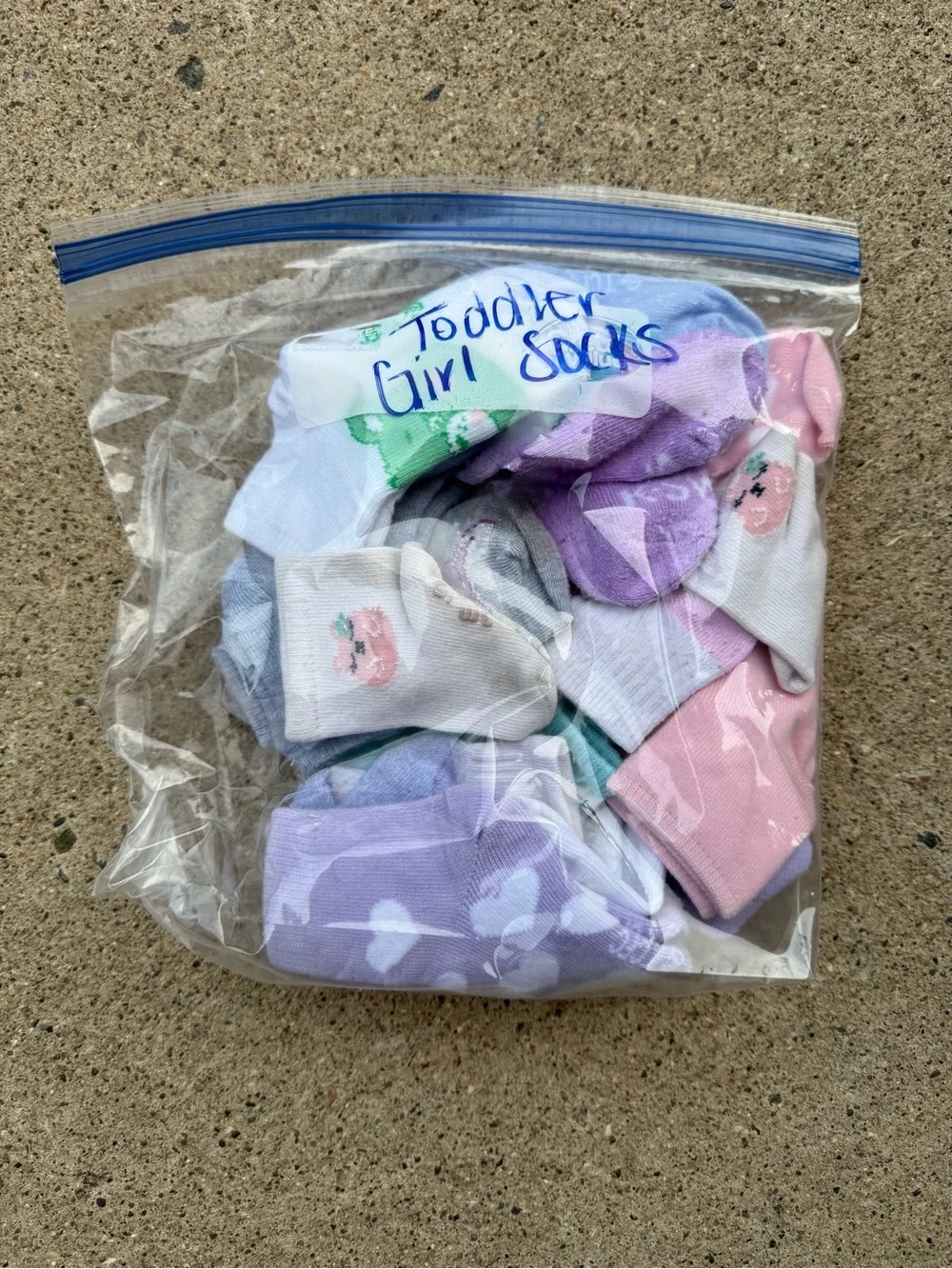 Toddler Girl Pastel Socks - Purple, Pink, White